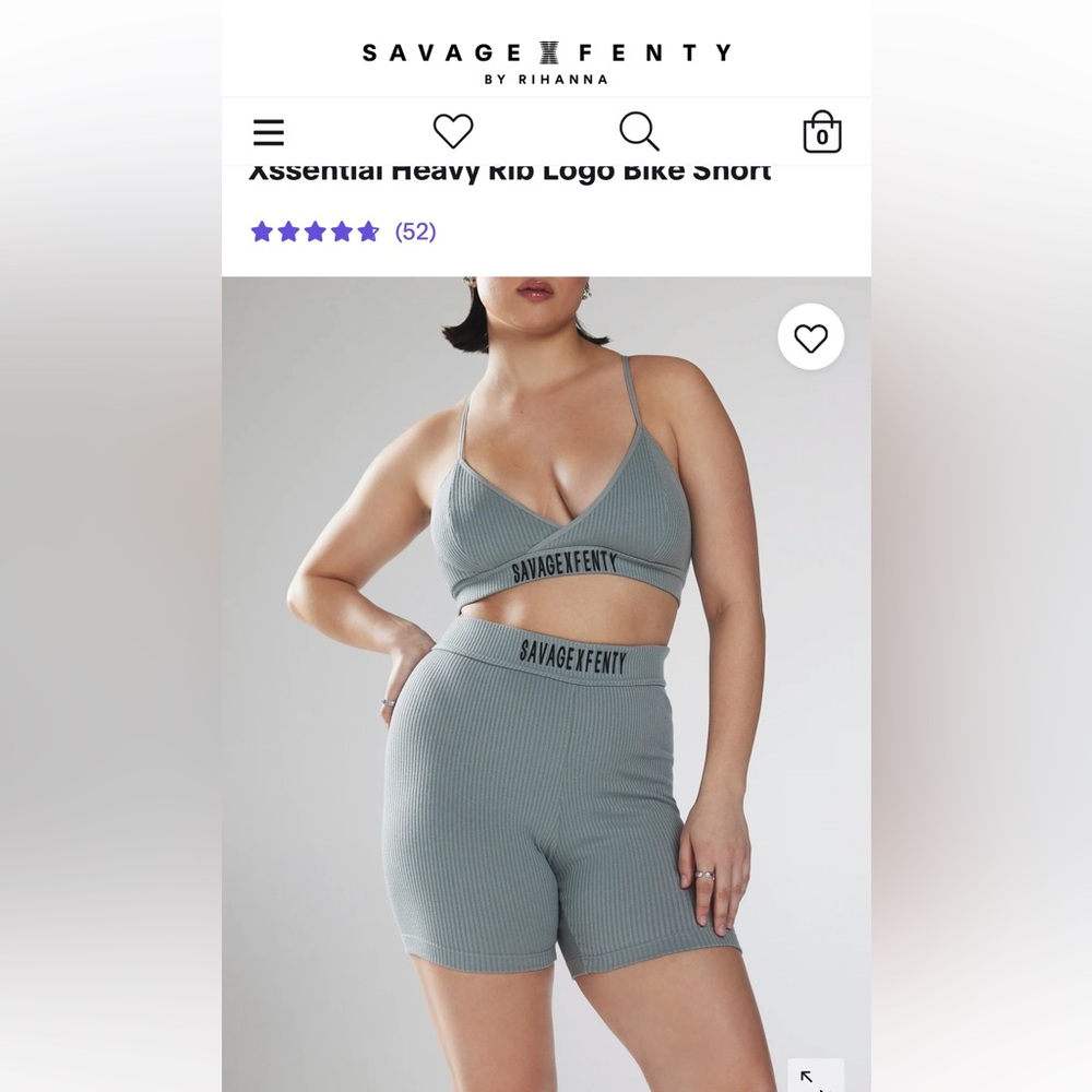 Savage Fenty Gray Two-Piece Workout Set